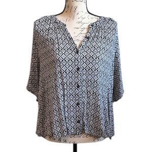 Loft Floral Button Down Top